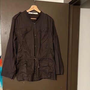 GAP Dark Brown Military-Style Field Jacket (L)